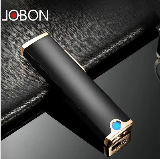 Jobon тонкая ветрозащитная зажигалка с зарядкой креативная Мужская Персонализированная матовая usb-зажигалка с надписью на заказ