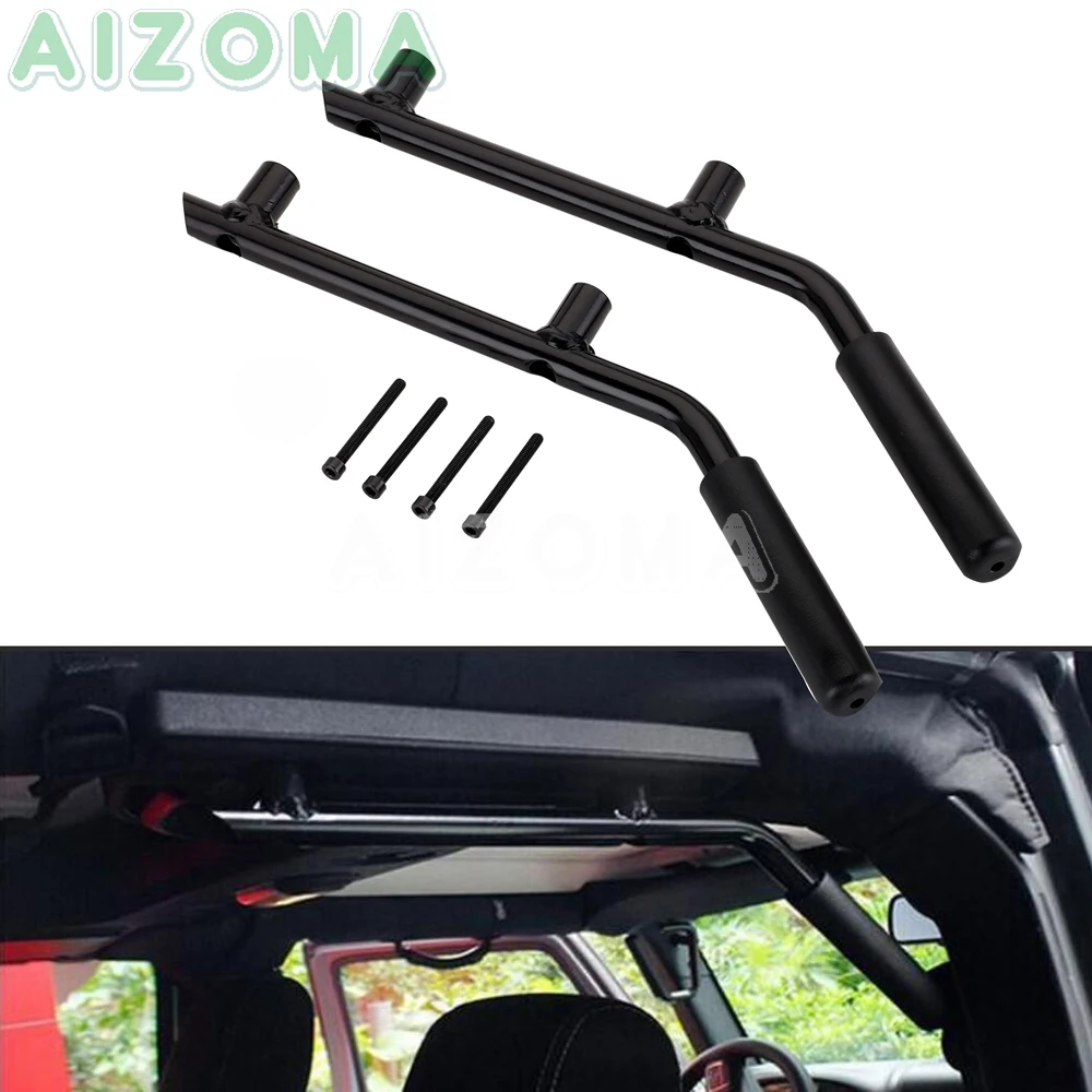 

Black Grab Bar Rear Hard Mounts Solid Steel Handle Bars w/ Hardware Kit for Jeep Wrangler Unlimited JK 4WD & 2WD 2007-2017