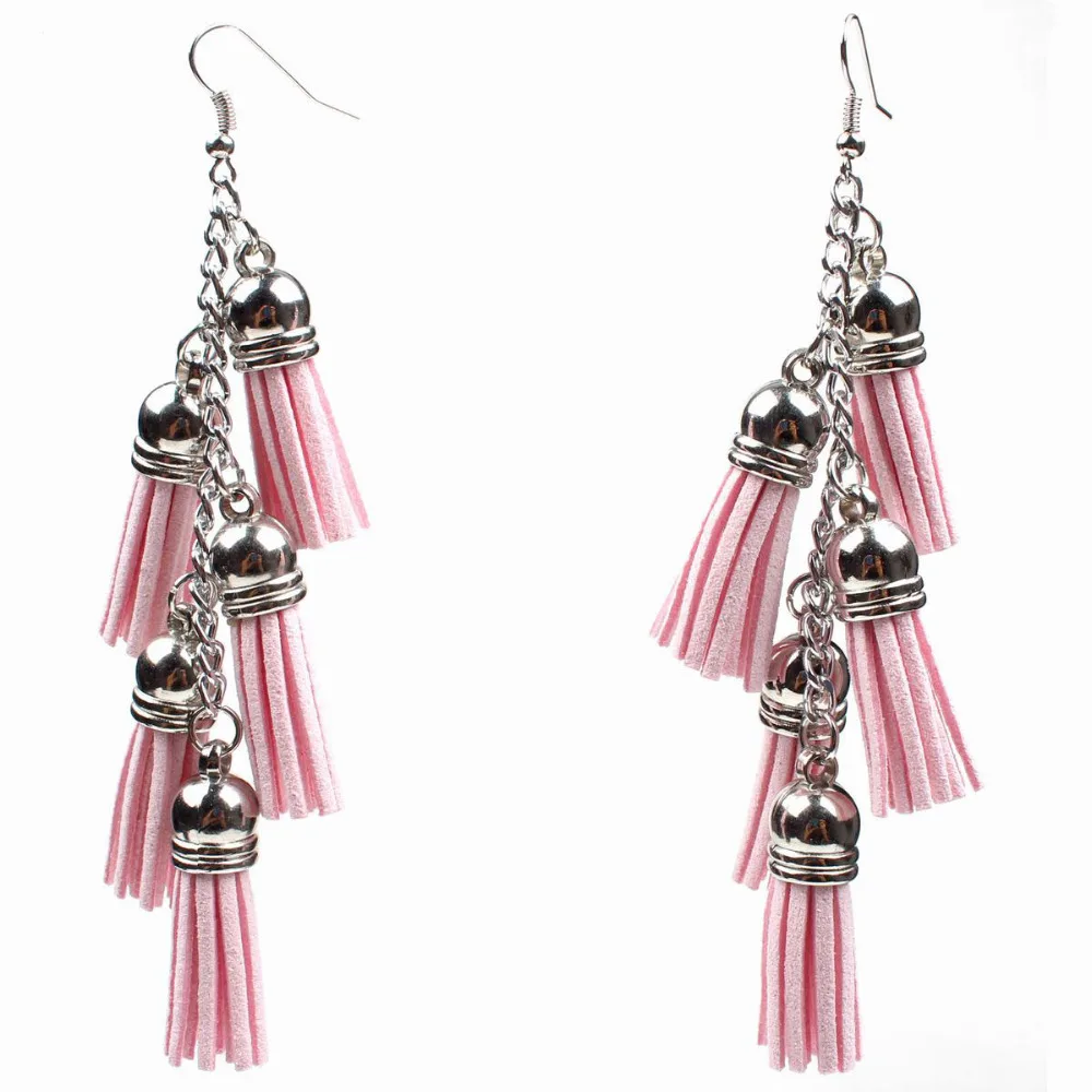 Клэр Цзинь замша ткань кисточки цинковый сплав женские Богемские серьги