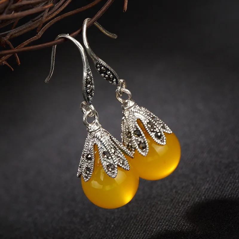 

Earings Fashion Jewelry Ancient Ways Of High-grade Mark "tungsten Steel Stone Joker Pulp Female Earrings Products Wholesale