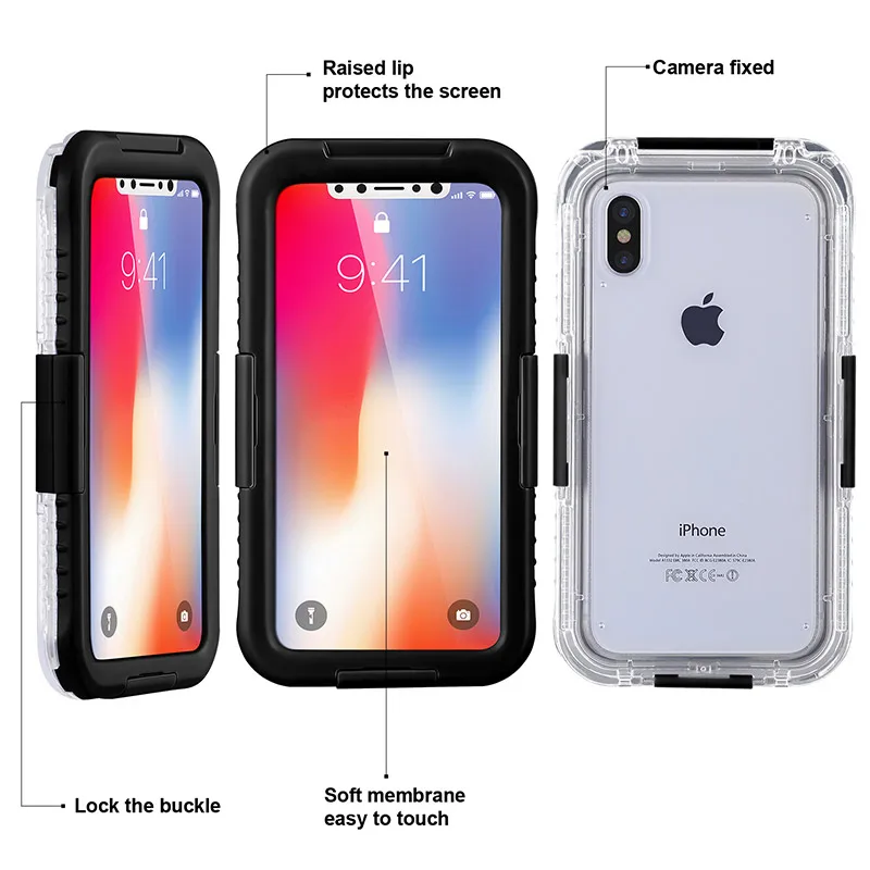 100% водонепроницаемый чехол для IPhone Xr MAX XR XS X IP68 Дайвинг Плавание
