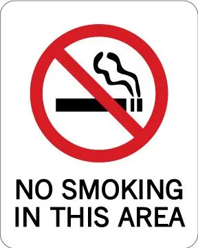 NO SMOKING IN THIS AREA,102x127mm,Self adhesive label sticker,product code PL15, free shipping