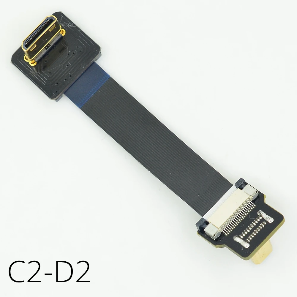 Кабель FPV Micro HDMI адаптер 90 градусов в Mini гибкие плоские кабели FPC 20 контактов для