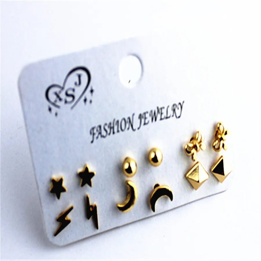 Серьги-гвоздики с подсветкой в виде звезд Луны сердца | Украшения и аксессуары