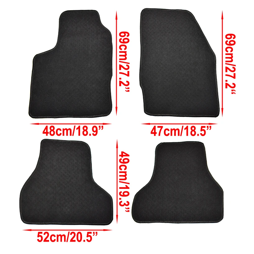 Для Ford Focus 2 2004-2010 LHD Автомобильный коврик подкладка нейлоновая резиновая подкладка Нескользящая 2005 2006 2007 2008 2009