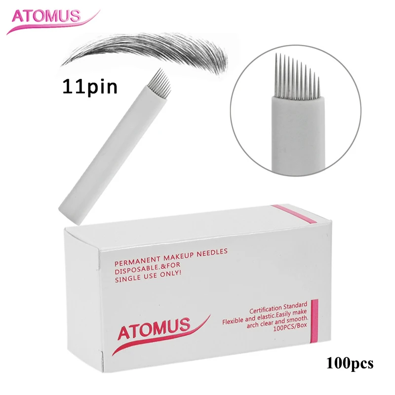 Иглы для микроблейдинга 11 пин микро лопасти|Иглы тату| |