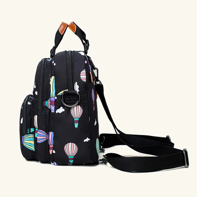 3PCS / LOT Women Nylon Backpack Waterproof Female Designer Multifunction Cartoon Print Bagpack | Багаж и сумки