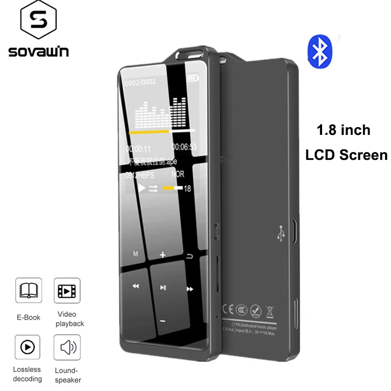 Mp3-плеер Bluetooth FM металлический MP3 USB с динамиком 8 Гб спортивный Hi-Fi музыкальный