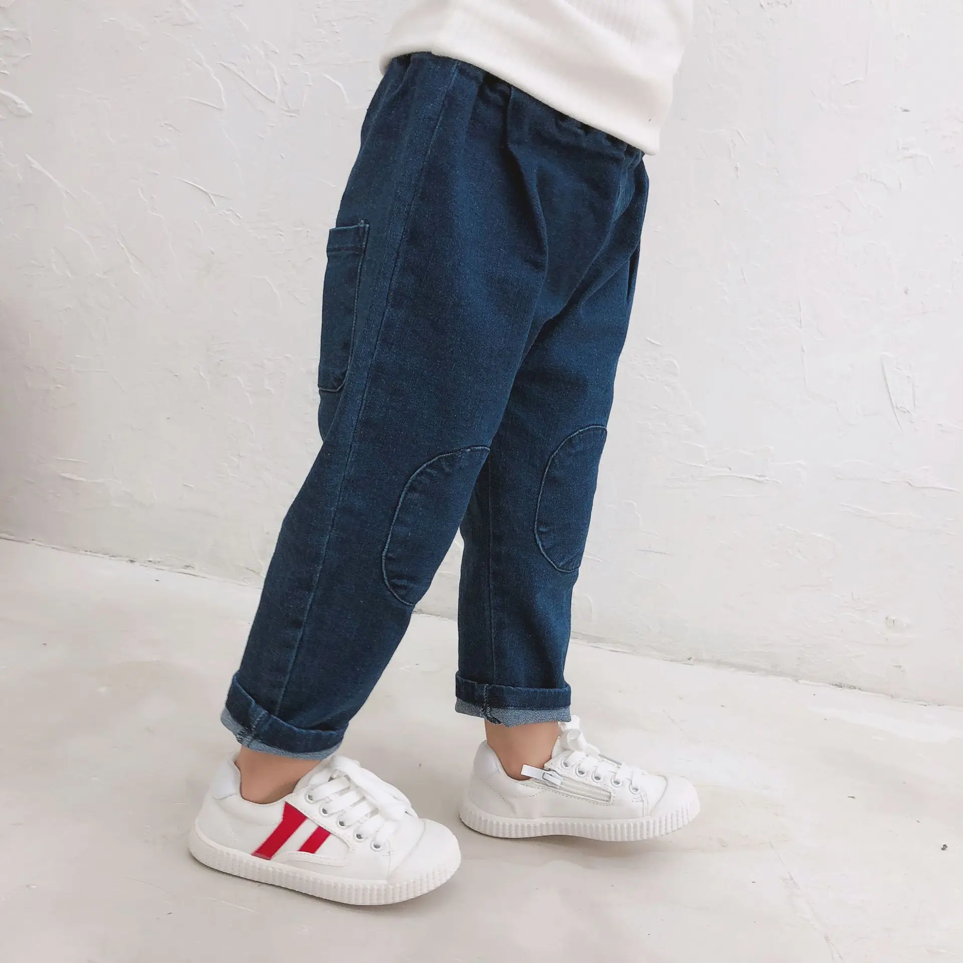 2019 Новое поступление весенние хлопковые однотонные джинсы в Корейском стиле