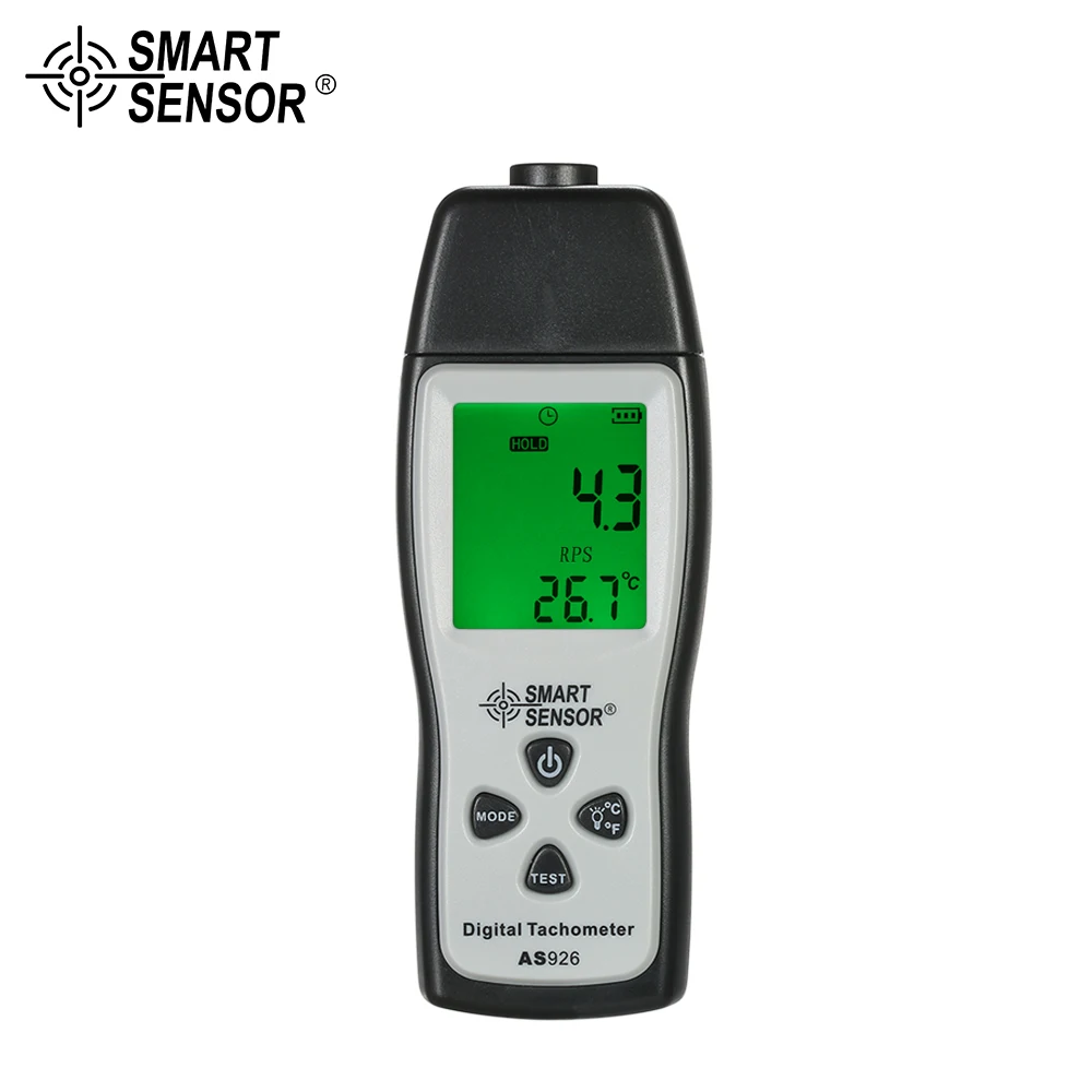

SMART SENSOR Digital Tachometer rpm Meter Mini 100RPM-30000RPM Photo Motor Speed Meter Laser Non-Contact + 3pcs Reflective Tape