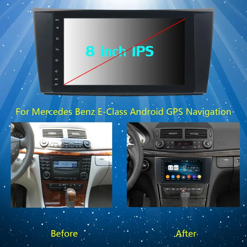 8 &quotIPS Core Android 9 0 4G RAM + 64G ROM для Mercedes Benz E CLS CLK G Class W211 W219 W209 W463 E200 E220 E300 радио GPS |
