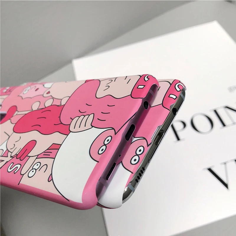 YHBBCASES For Samsung S8 Plus Cases Fashion Woman Phone Case S9 Note 8 9 Pink Hard PC Back Cover Fundas |