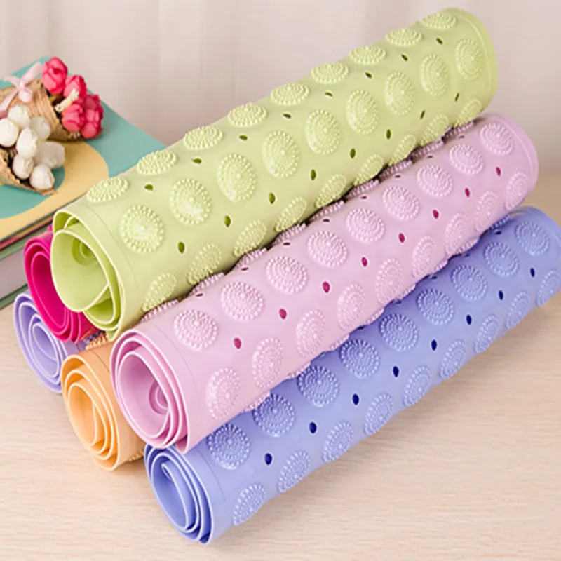 

Silicone Anti Slip Bath Mat PVC Suction Anti Non Slip Cup Bath Shower Bathmat Floor Mat Home Hotel Pub Carpet tapete de silicone