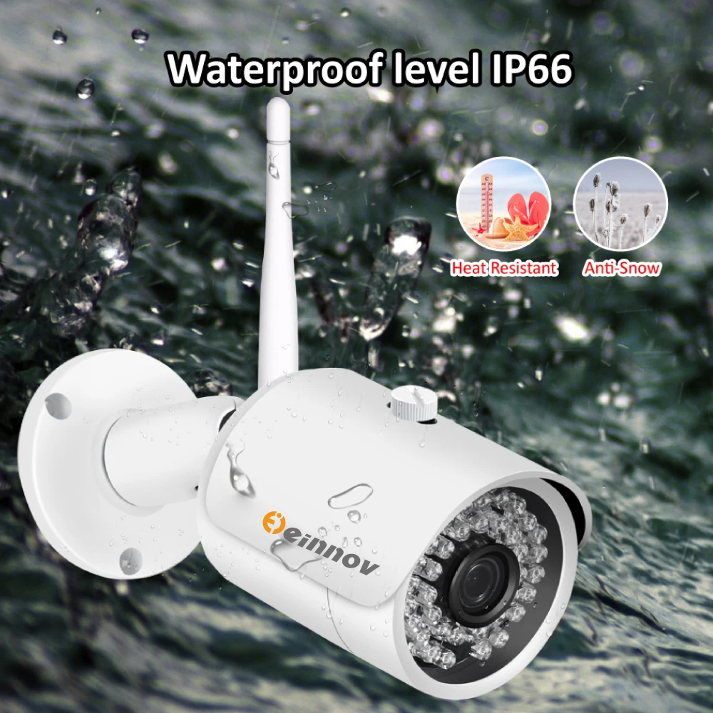 Einnov 4CH 1080 P Беспроводная NVR Wi-Fi система видеонаблюдения 1" ЖК-монитор экран 2MP домашний открытый для камеры наблюдения комплект