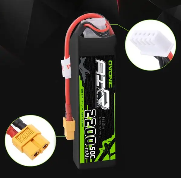 XT60 Plug Аккумулятор ovoic 11,1 V 2200mAh 50C LiPo 3 S, Разъем XT60 для RC лодки самолета, мультимоторный Квадрокоптер, Хели хобби, запчасти - Цвет: XT60 Plug