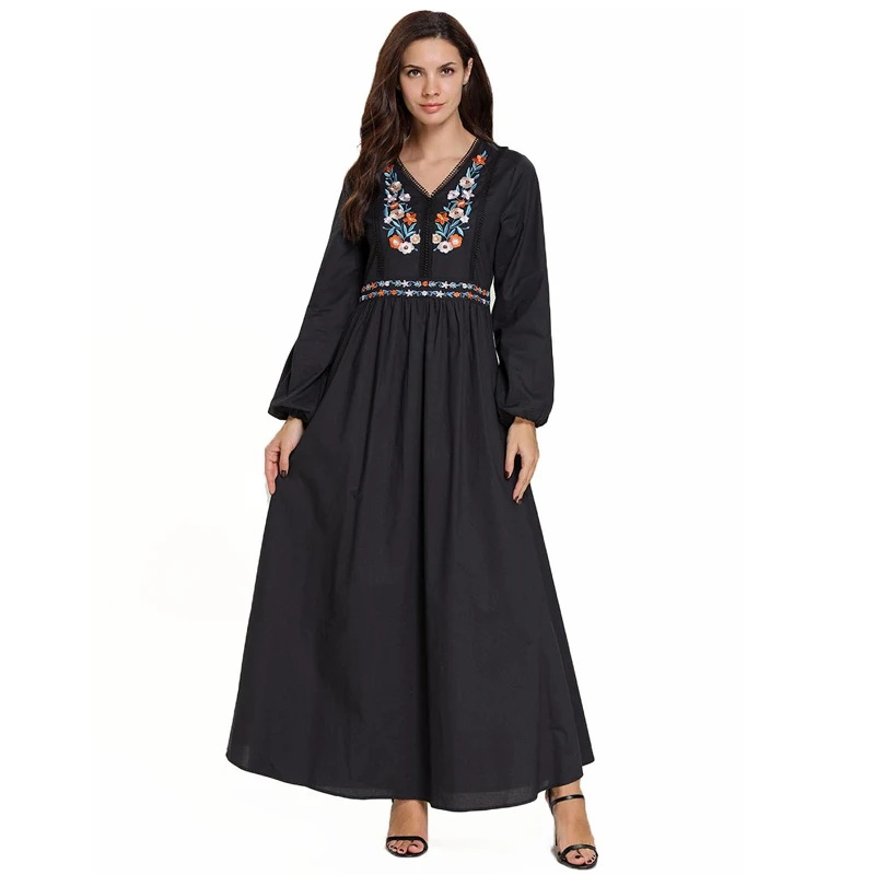 Черное длинное платье макси Vestidos большого размера женская одежда винтажное