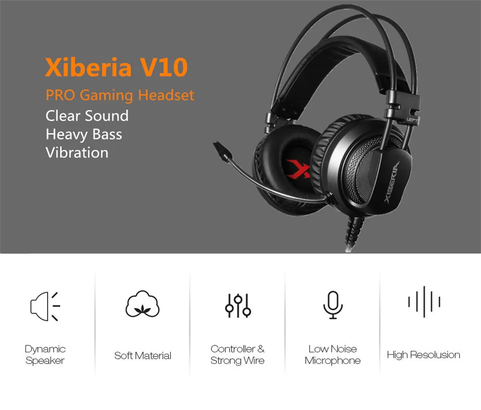 XIBERIA V10 PC Gamer бас гарнитура игровая для PS4 новые xbox one Игровые наушники с микрофонами светодиодный светильник компьютерная игровая гарнитура