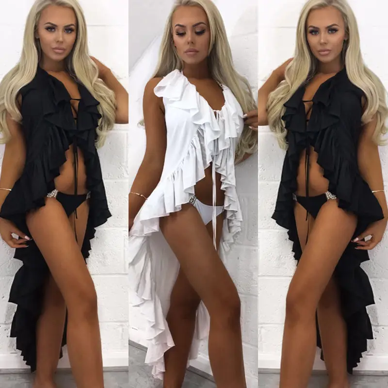 Женское летнее пляжное платье бикини Пляжное купальный костюм женское длинные