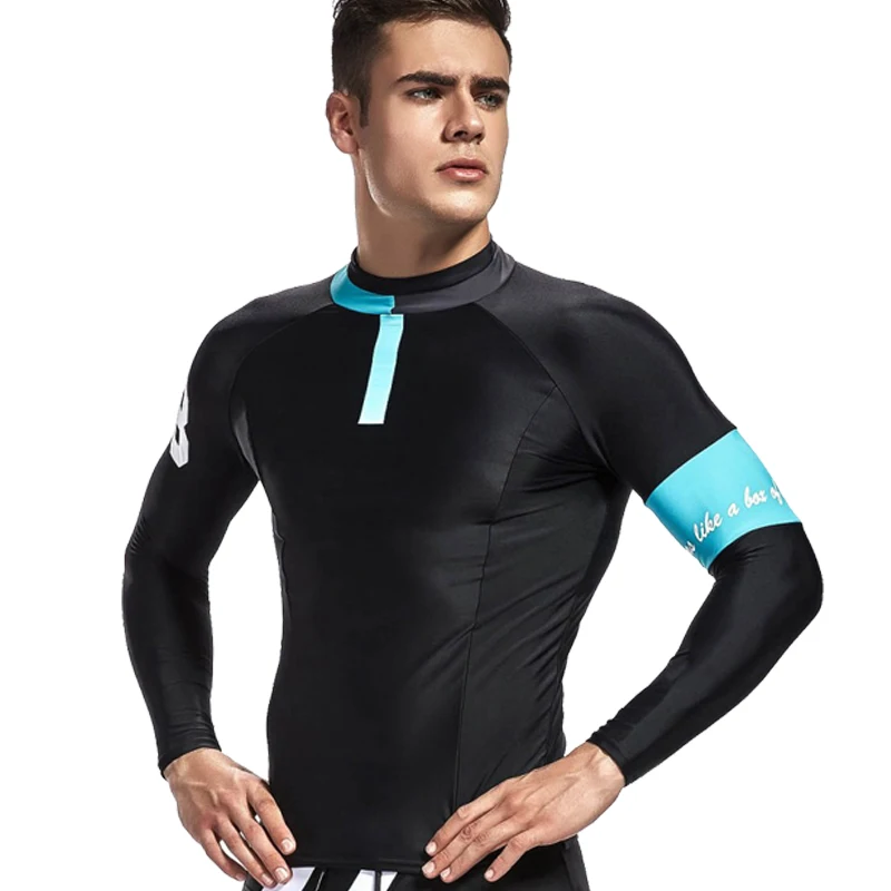 Мужская Пляжная футболка с защитой от ультрафиолетовых лучей одежда для