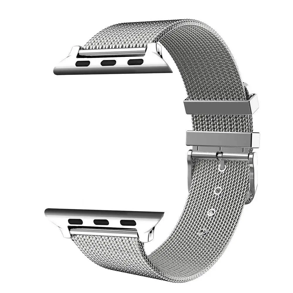 Миланский ремешок из нержавеющей стали для apple watch 42 мм 44 40 38 iWatch band Series 5 4 3 2 1