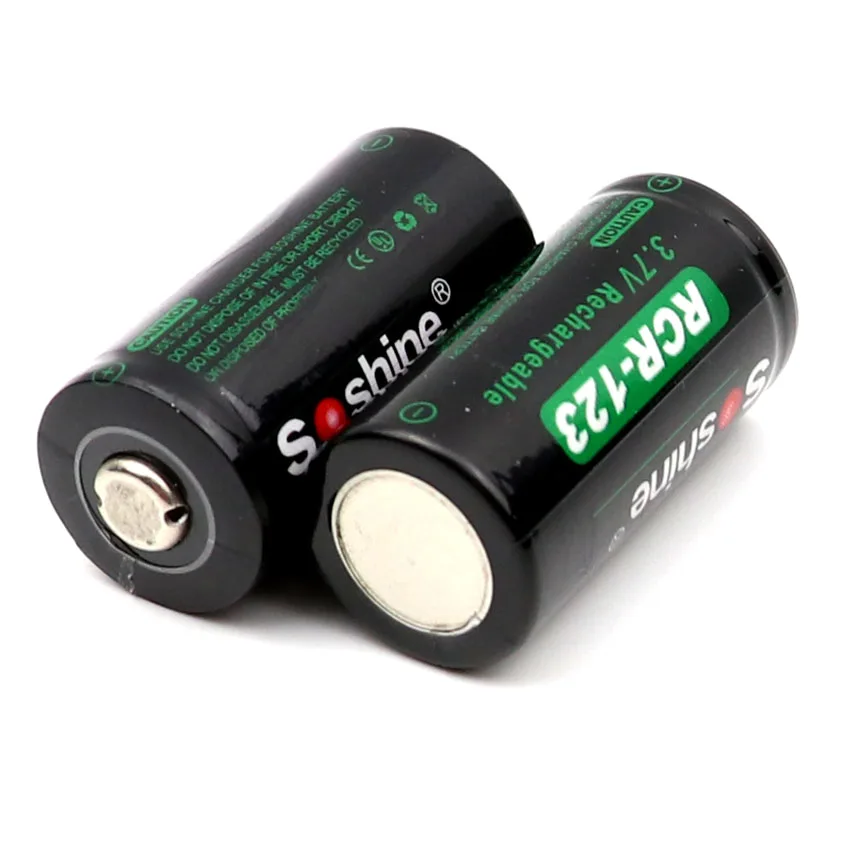 8pcs Soshine RCR123 16340 700mAh Li-ion Rechargeable Battery with 2 x Storage Box Case for Flashlight Headlamp | Электроника