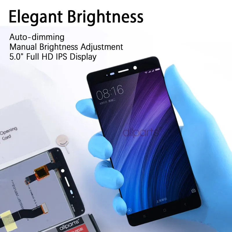 Дисплей для XIAOMI Redmi 4 LCD в сборе с тачскрином Оригинал 5.0'' черный белый