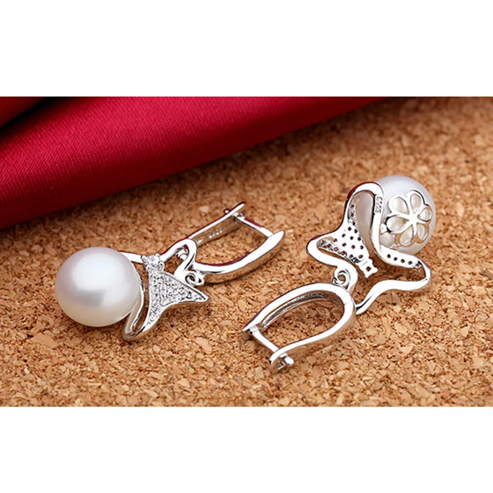 Женские свадебные серьги подвески Sinya длинные сверкающие из стерлингового