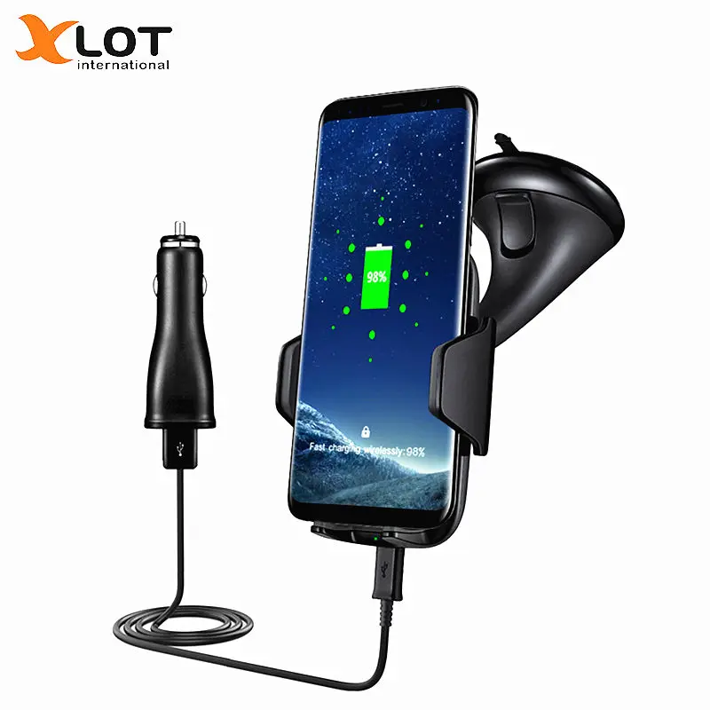XLOT 10 8 W быстрая Qi Беспроводная автомобильная зарядка для телефона набор зарядных