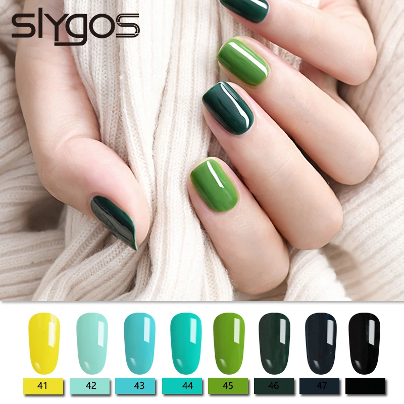 SLYGOS 6 мл лимонный желтый лесный зеленый отмачиваемый УФ Гель лак фиолетовая серия