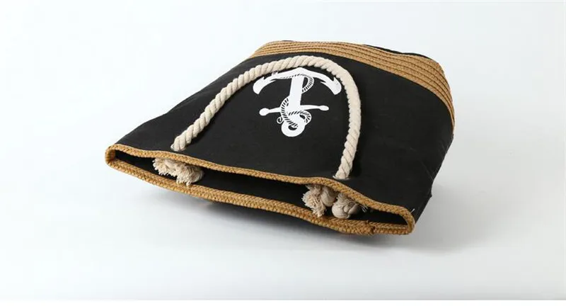 2017 женской Моды Сумка Способа Якорь Печатных Леди Холщовый Мешок bolsos де mujer |