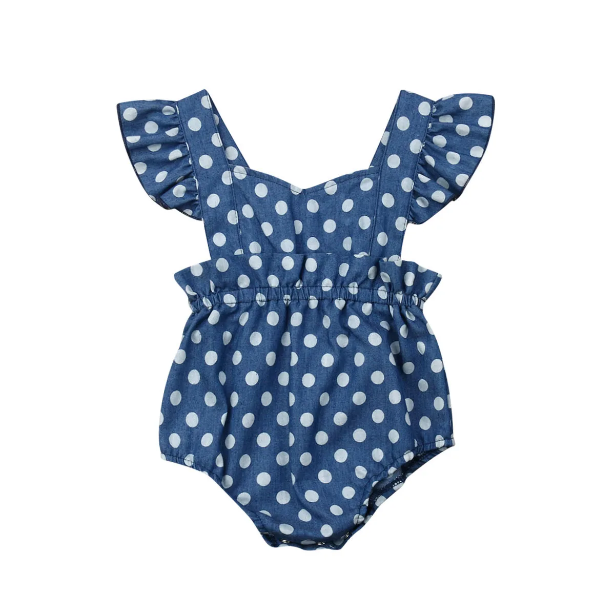 

Baby Romper Newborn Baby Girls Comfy Dot Print Sleeveless Romper Jumpsuit Outfits Clothes Summer