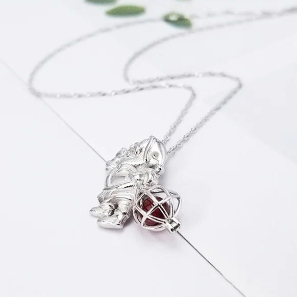 Лидер продаж Санта клетка кулон 925 пробы серебряные колье с кулоном в виде клетки