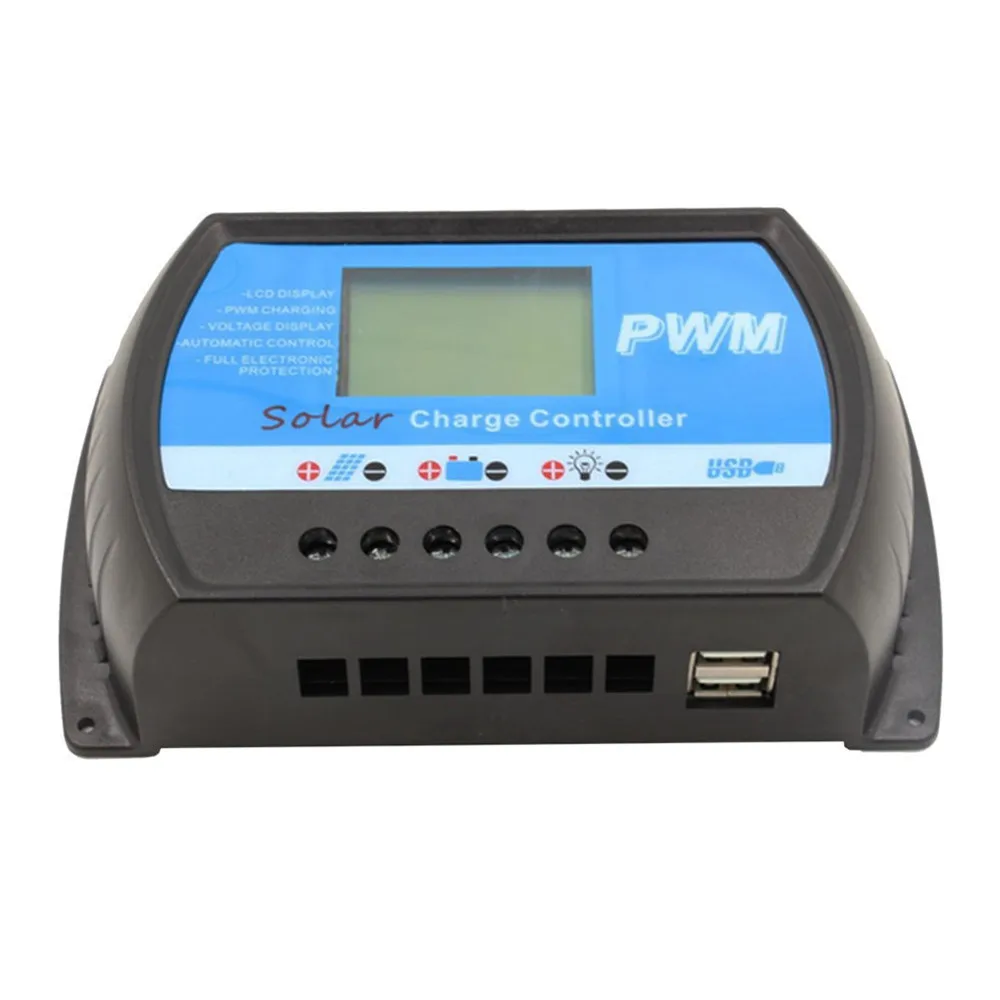 PWM солнечный контроллер 12 в 24 В умная идентификация солнечная панель регулятор
