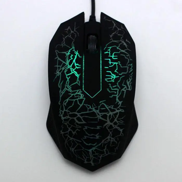 1600 точек/дюйм USB Проводная игровая мышь 3D LED оптическая 3 кнопки Pro Gamer компьютерные