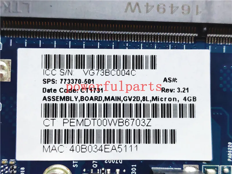 773370-001 773370-501 для hp 17-J 17-J01 Материнская плата ноутбука 6050A2549801-MB-A02