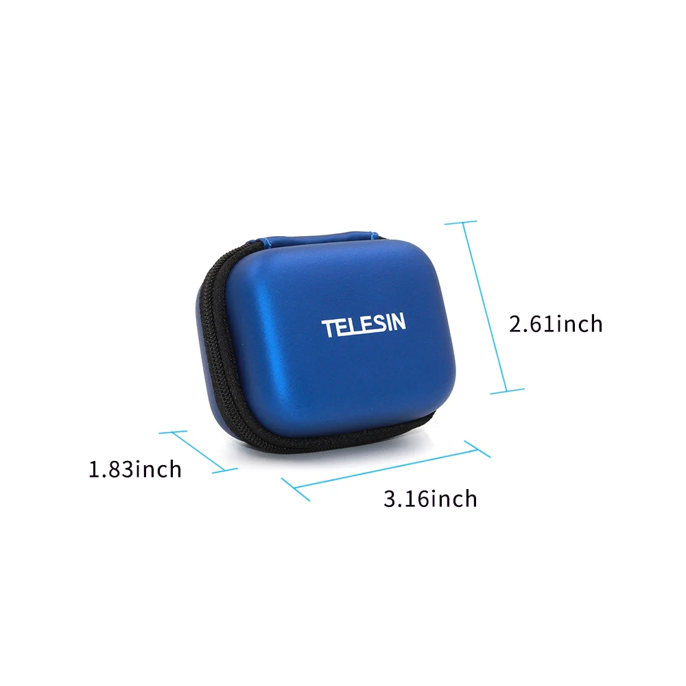 TELESIN 1 шт. сменный аккумулятор 3 85 В 1220 мАч + синяя мини сумка для хранения GoPro Hero 5 6 7