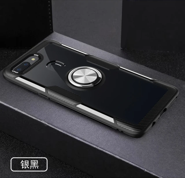 Silver Black Для huawei Honor View 20 чехол Роскошный прозрачный PC+ защитное кольцо из углеродного волокна для Honor V20 Caque PCT-AL10 - Цвет: Silver Black