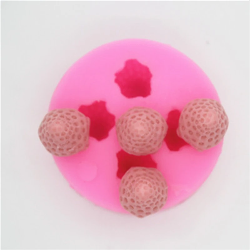 Silicone Mold 3D Fruit Strawberry Shape Fudge DIY Chocolate Decoration Stencil Sugarcraft Ice Cube Baking Tool KK194 | Дом и сад