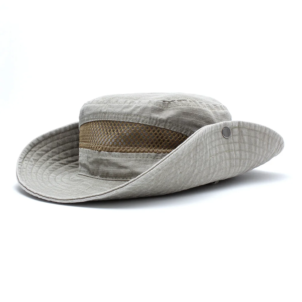 light beige TOHUIYAN складная шляпа-ведро для мужчин весна лето Sombrero Gorro, Солнцезащитная шляпа с защелками, Мужская кепка, уличная Кепка с широкими полями, шапки для рыбалки, кепка s - Цвет: light beige