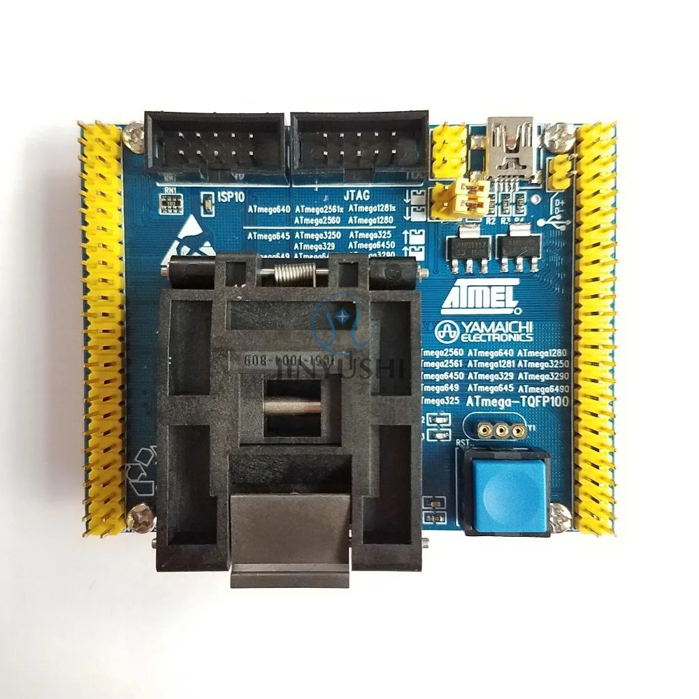 Clamshell ATmega1281 ATmega3250 ATmega6450 ATmega329 ATmega3290 QFP100/TQFP100 IC programming test seat Test Socket bench|blocks|block block |