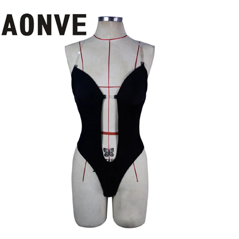 AONVE боди Vestido с открытой спиной, Корректирующее белье с глубоким вырезом, стринги, Корректирующее белье, невидимый бюстгальтер под платье, сексуальное Корректирующее белье на бретельках