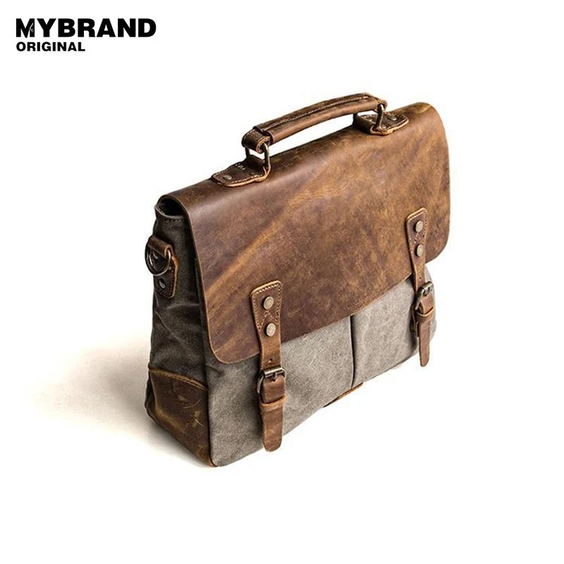 Mybrandoriginal сумка мужская парусиновая сумки старинные ранцы кожаные большой