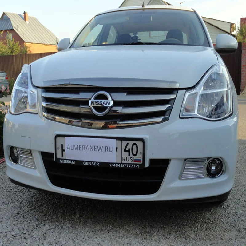Для Nissan Almera G11 g15 2012 2013 передняя лампа заднего противотуманного фонаря накладка хромированная авто Стайлинг Аксессуары