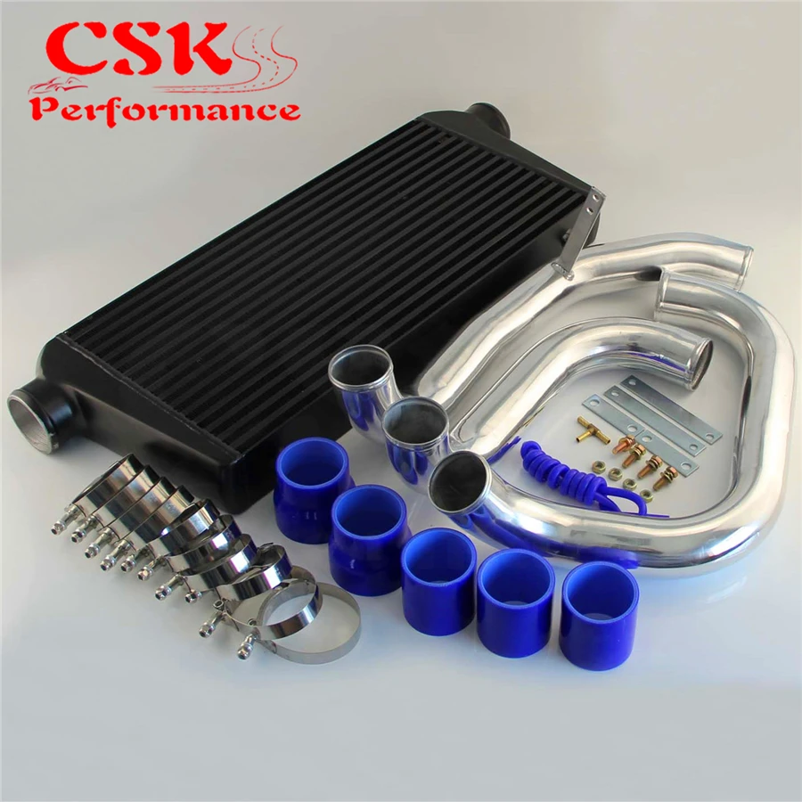 Улучшенный интеркулер FMIC + Комплект труб из алюминия Подходит для Nissan Skyline R32 GTST