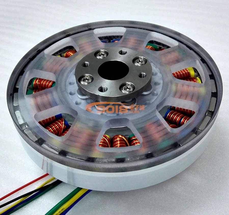 

Disc type 300W DC brushless motor 27N24P hollow shaft flat direct drive torque motor