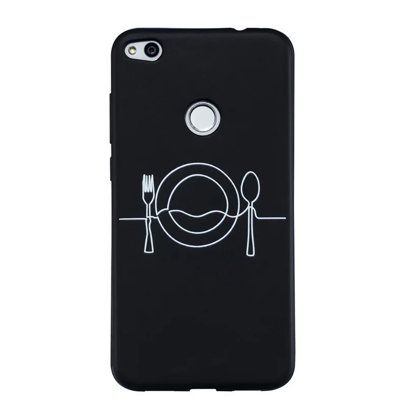 D Huawei P8 Lite Case Huawei P9 Lite Case Silicon Soft TPU Back Cover on for Huawei Honor 8 Lite P9Lite P8Lite P 9 Coque - Цвет: D