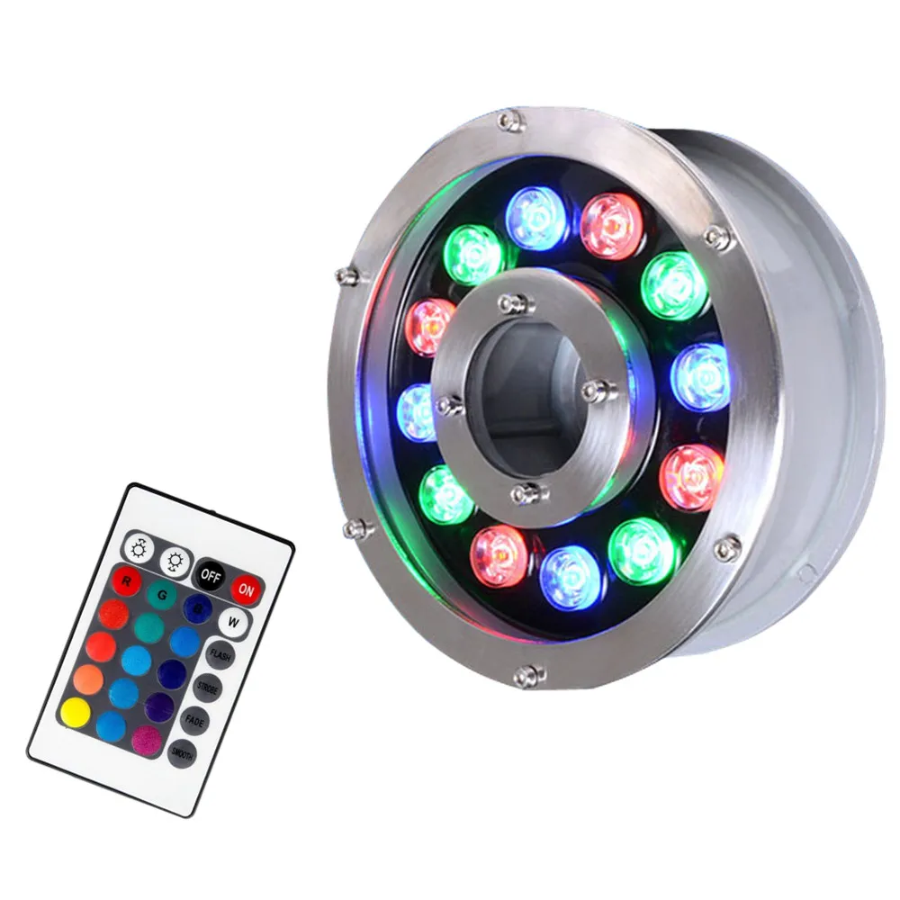 Подводный фонарь для фонтана RGB Светодиодный светильник бассейна 6 Вт 9 12 18 IP68 с