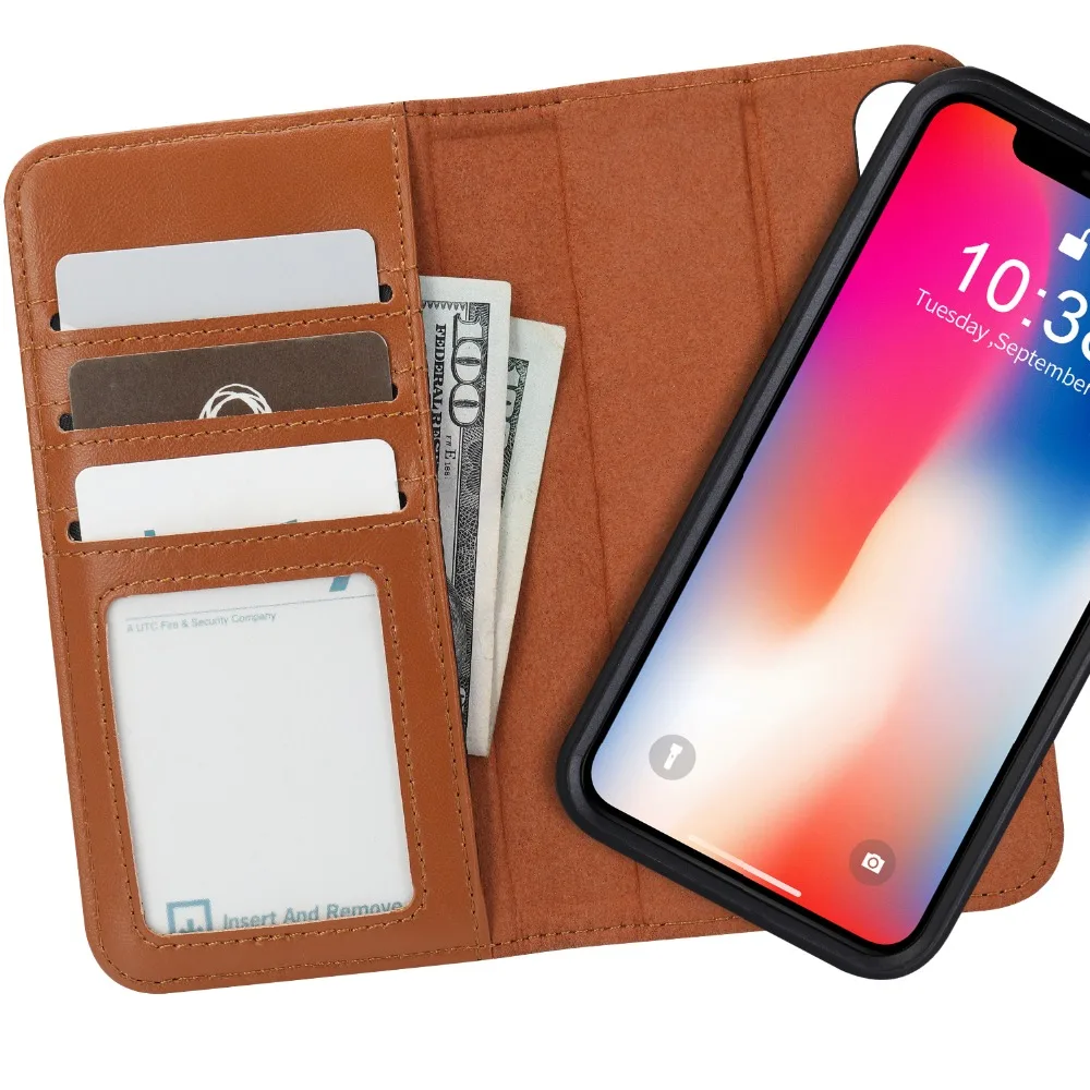 Чехол Jisoncase для iPhone X из искусственной кожи чехол мобильного телефона карман карт
