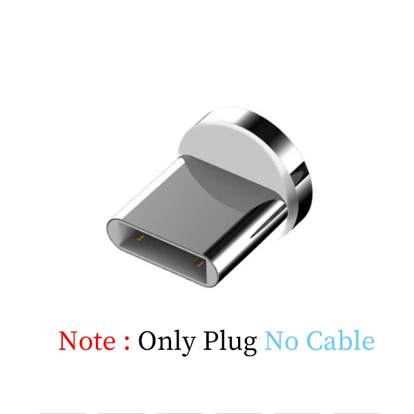 Only Type C Plug 3A Быстрая зарядка магнитное зарядное устройство Micro usb type C кабель для iPhone 6 7 8 Plus X huawei Xiaomi Android мобильный телефон USBC 1 м шнур - Цвет: Only Type C Plug