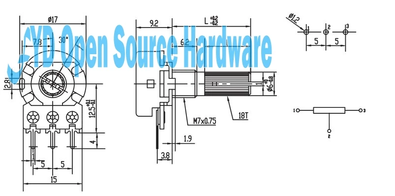 10pcsB10K L: 15 мм + винты WH148 одинарный потенциометр|potentiometer wh148|potentiometer 15mmscrew screw |